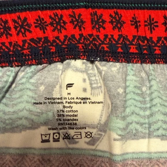 Fabletics Men's Holiday Print Boxer Shorts Size Medium NWOT - Lounge Underwear - Picture 3 of 3